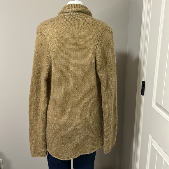 Wooden Ships Paola Buendia Tan Sweater Cardigan Mohair Wool Sz XS/S - Picture 7 of 13